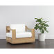 Tahiti Stinson White Outdoor Swivel Lounge Chair, Swivel
